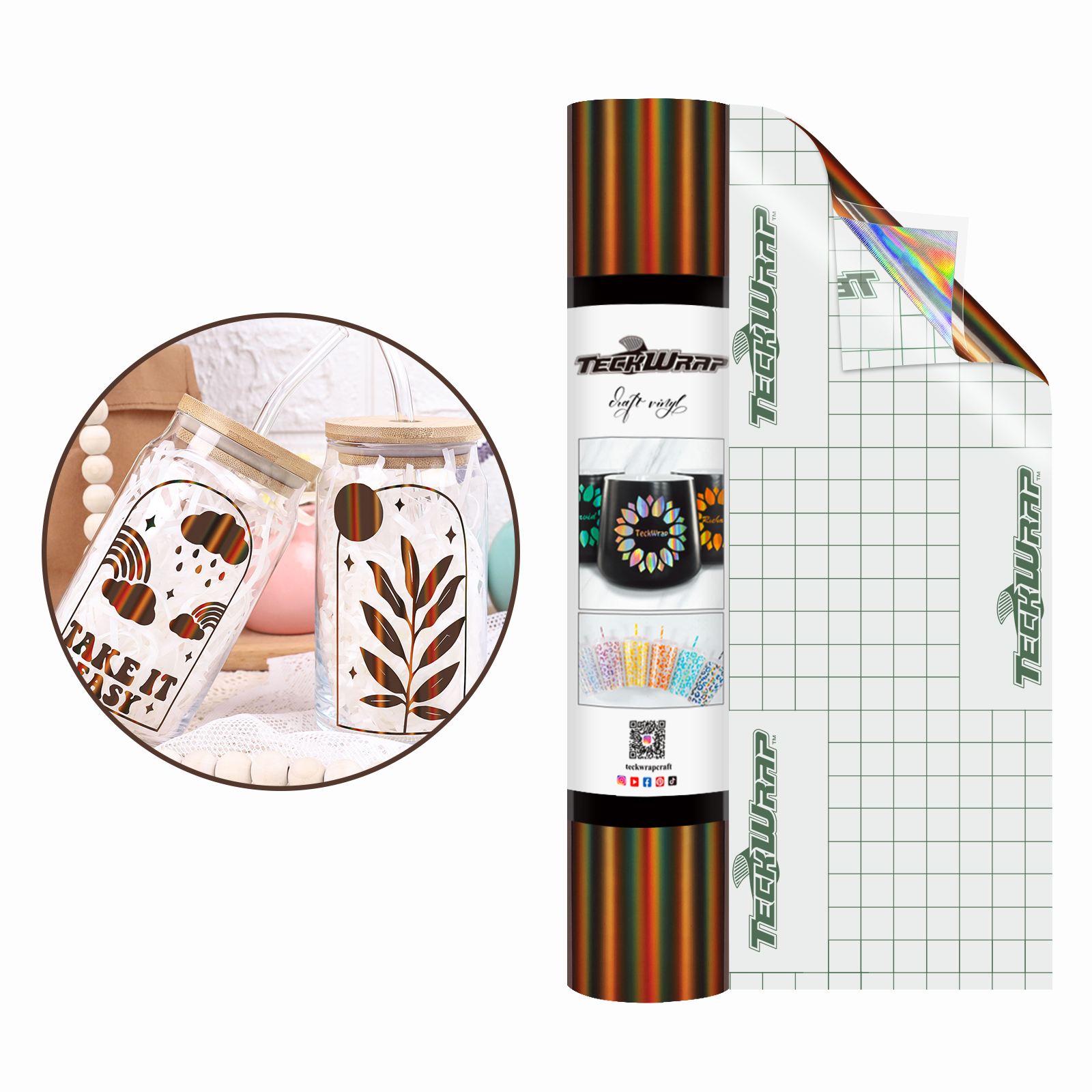 Фолио с холографска дъга Bubble Free - Image 15