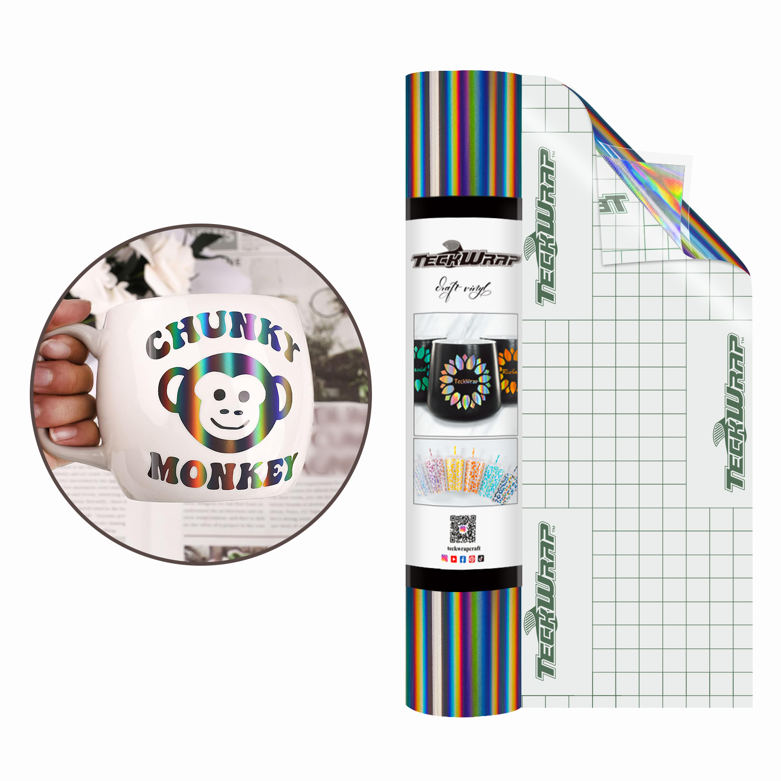 Фолио с холографска дъга Bubble Free - Image 3