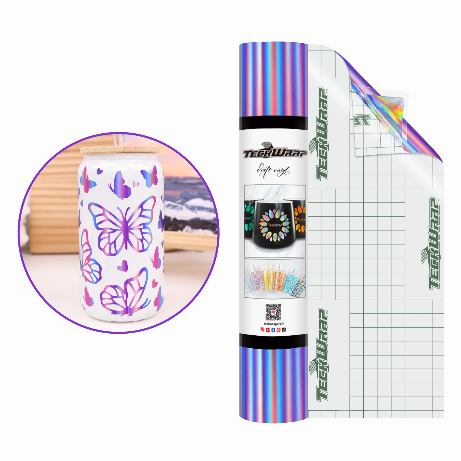 Фолио с холографска дъга Bubble Free - Image 6