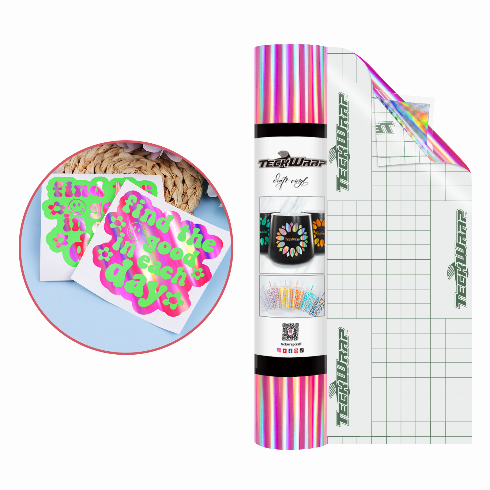 Фолио с холографска дъга Bubble Free - Image 9